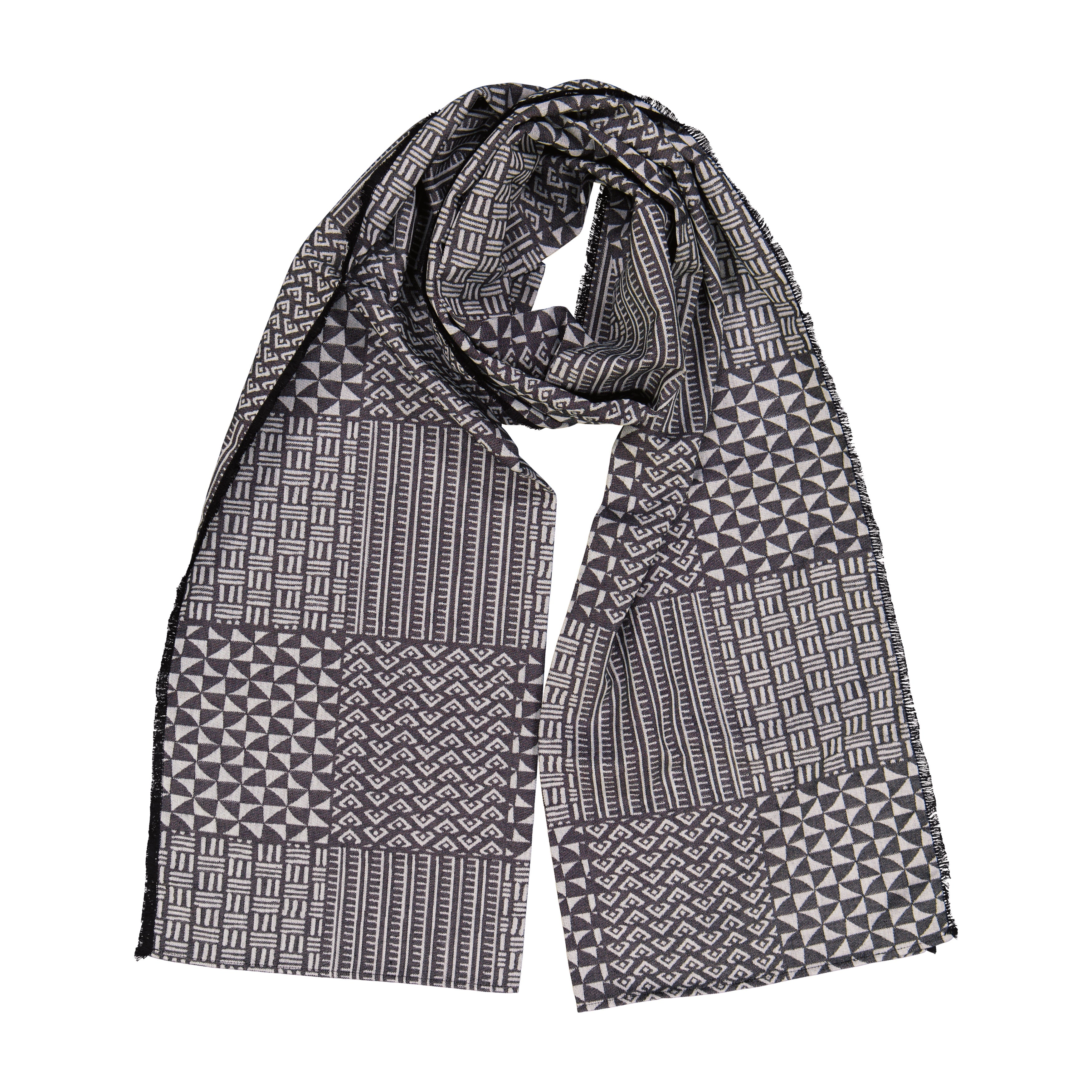 The Njeri Shawl - Grey Black