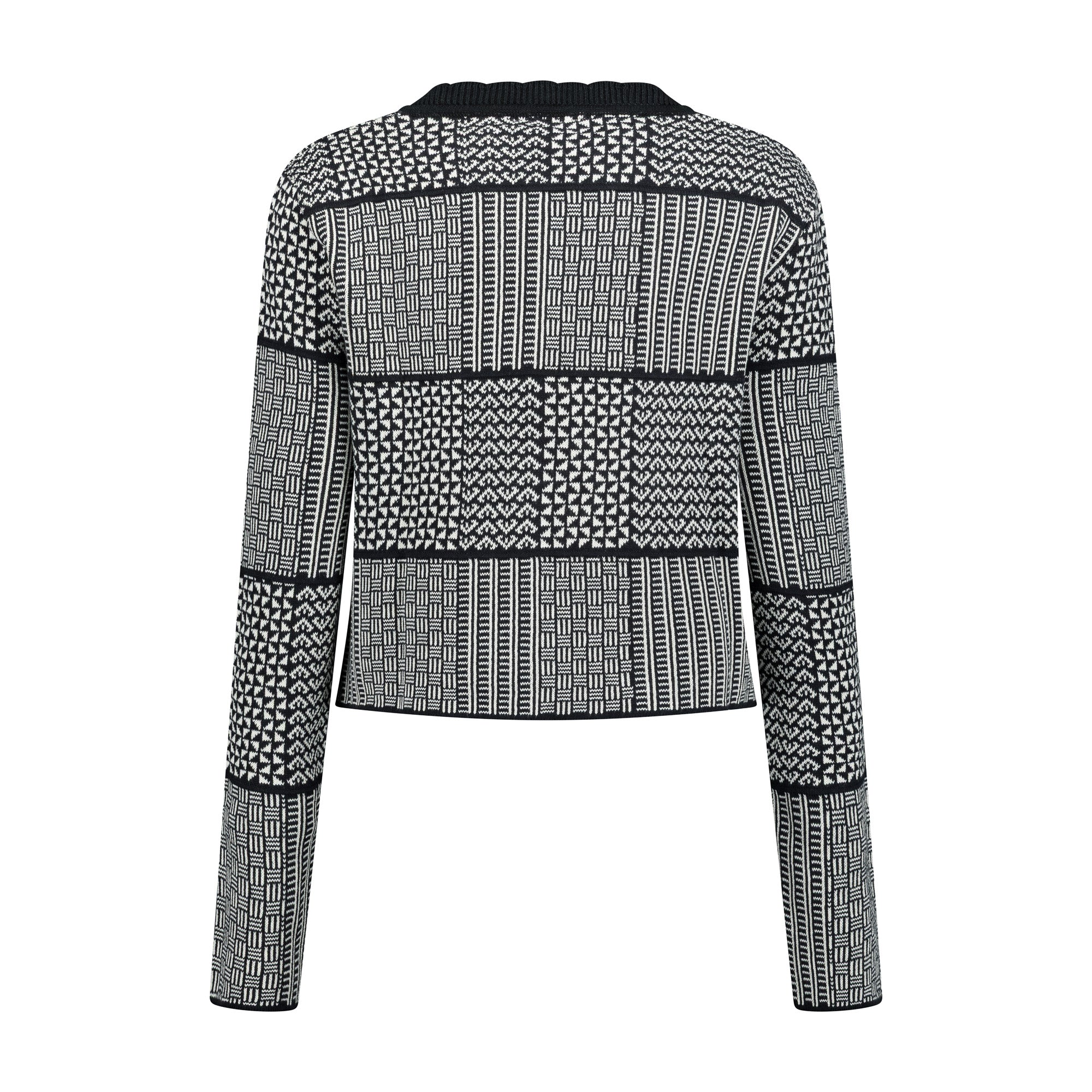 The Zuri | Fringeless - Black & Ecru