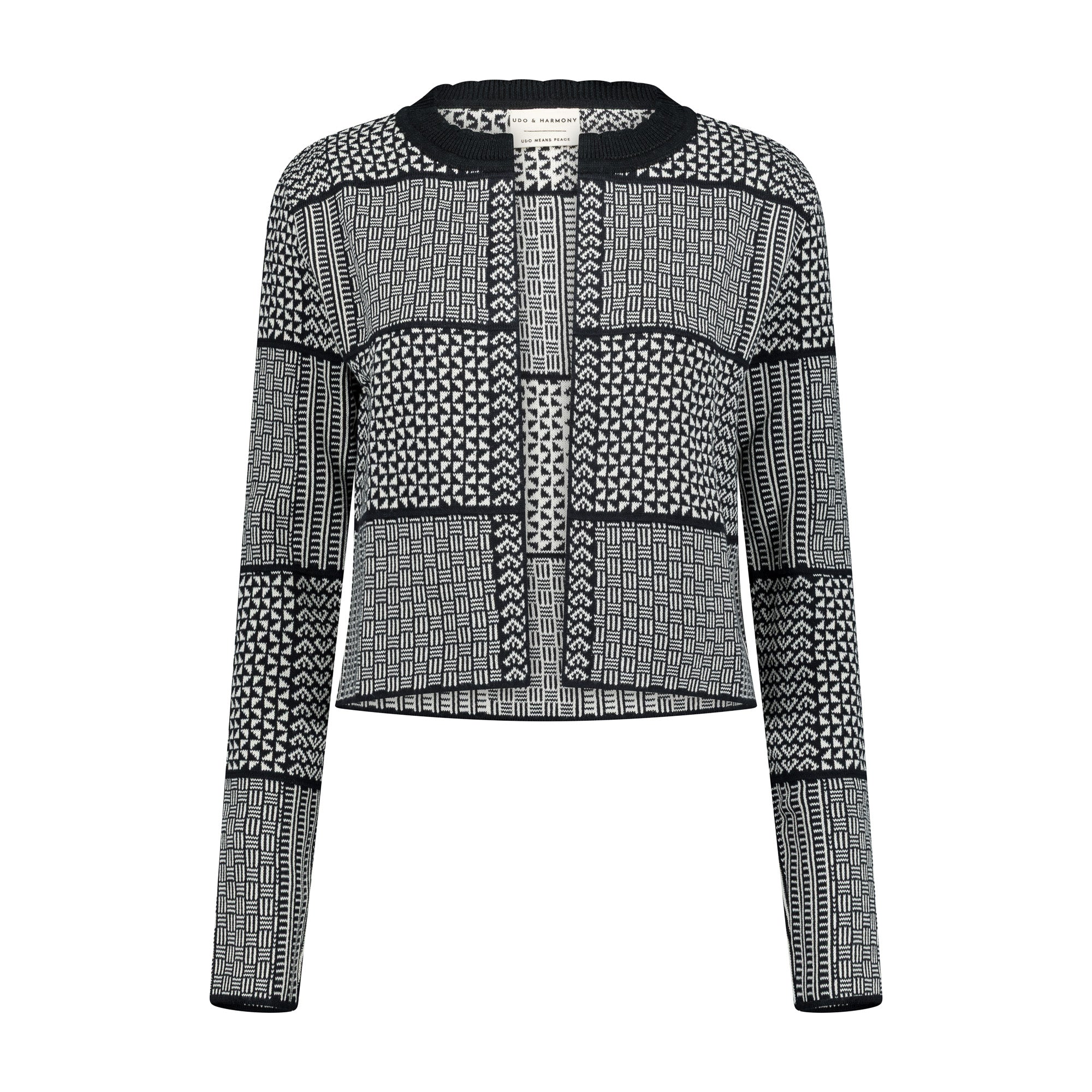 The Zuri | Fringeless - Black & Ecru