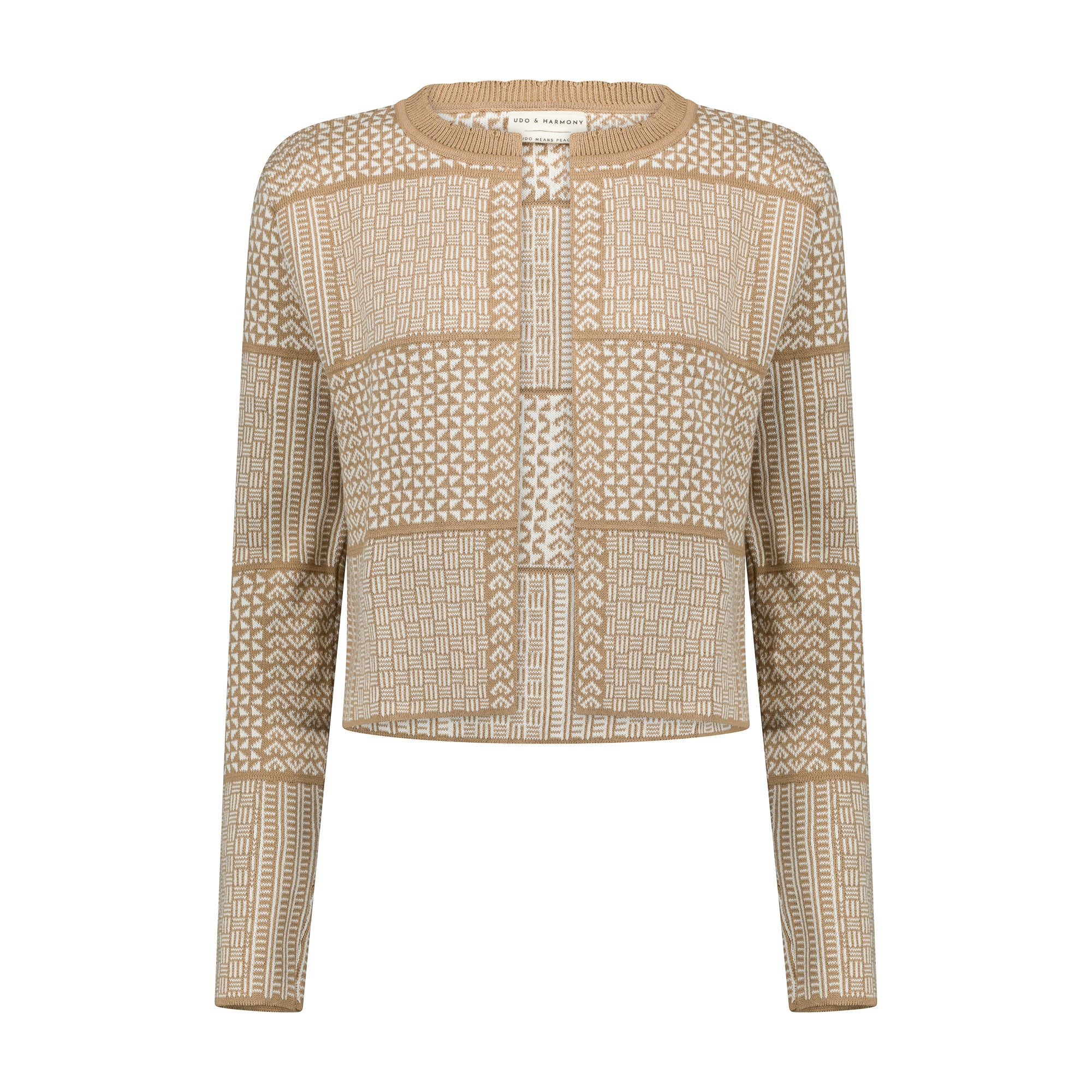 The Zuri | Fringeless - Camel & Ecru