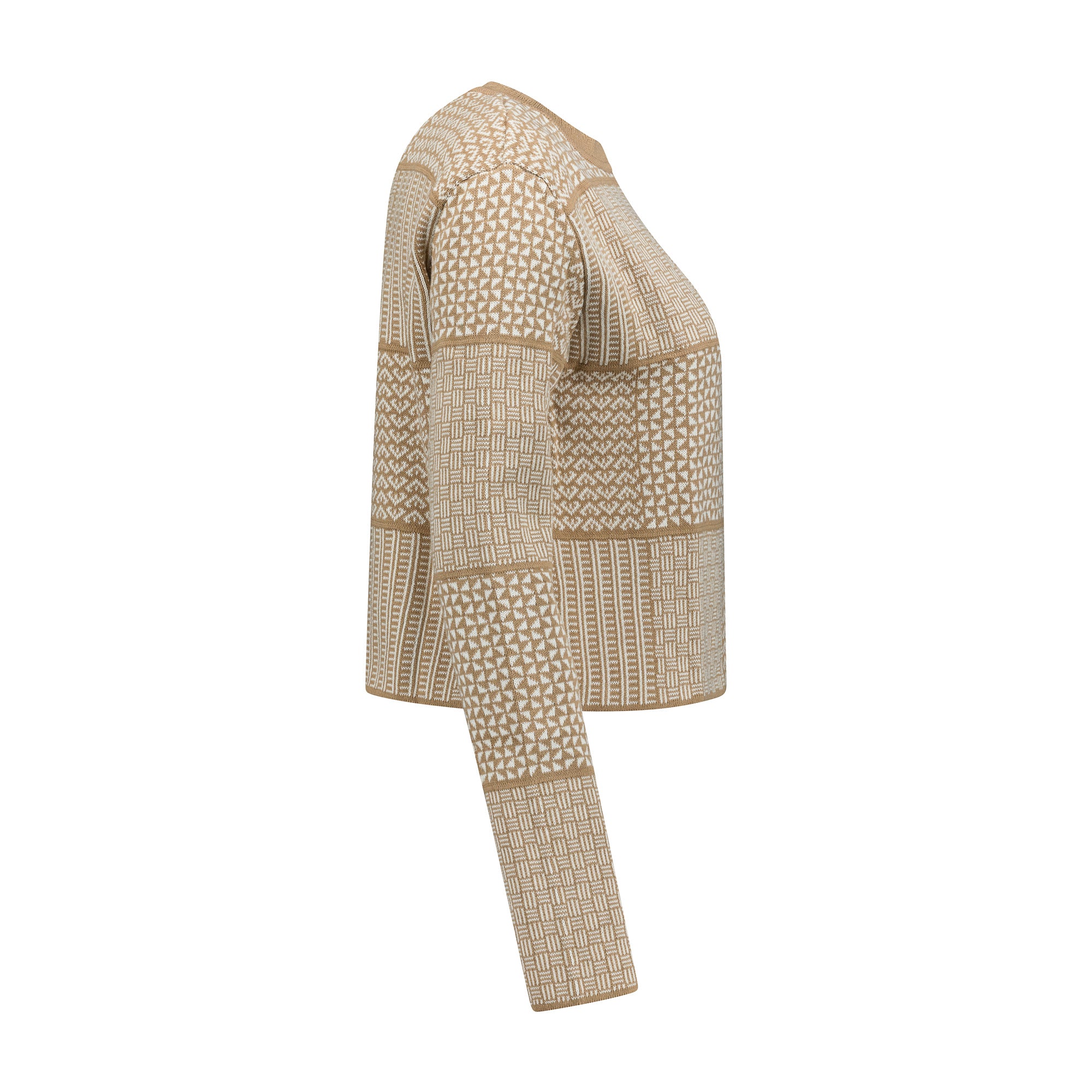 The Zuri | Fringeless - Camel & Ecru