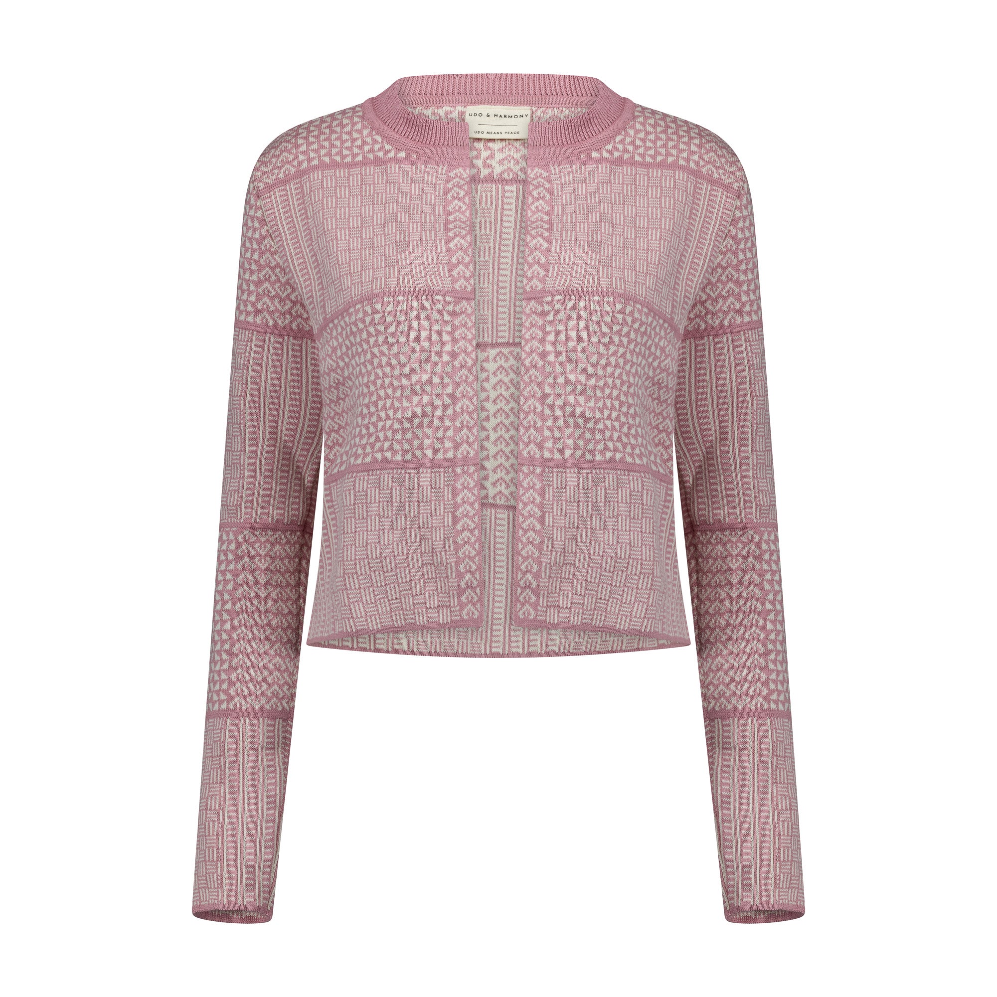 The Zuri | Fringeless - Dusty Pink & Ecru