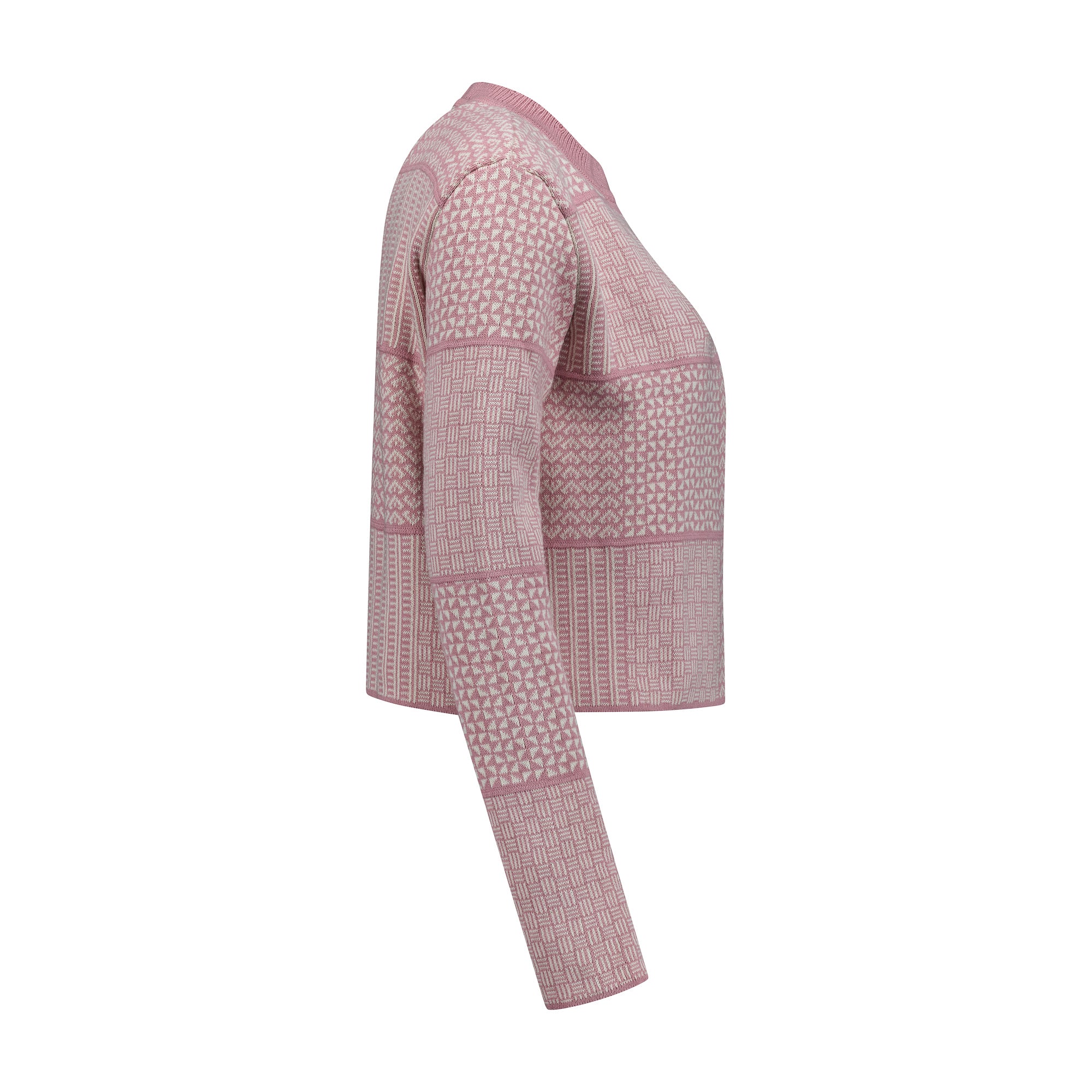 The Zuri | Fringeless - Dusty Pink & Ecru