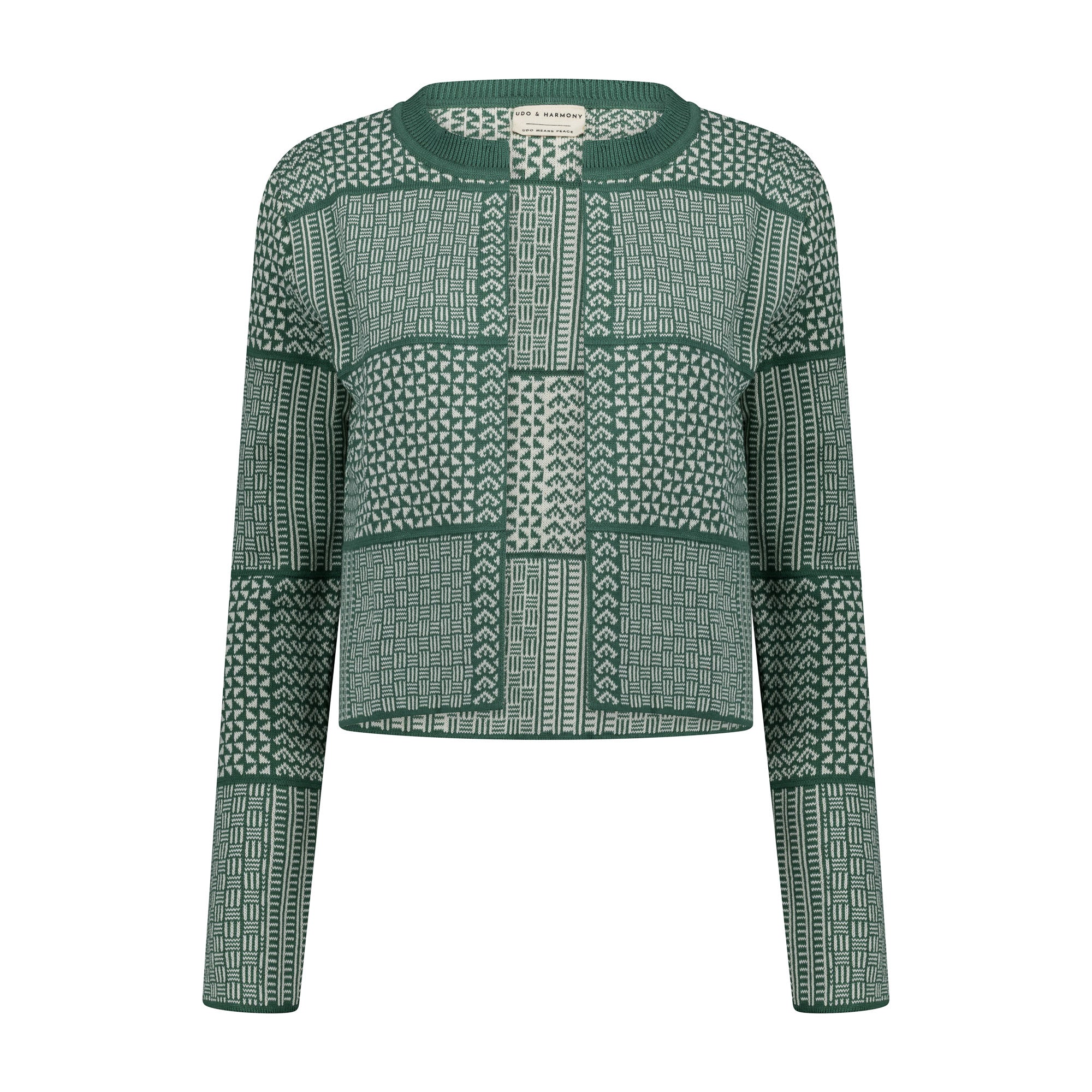 The Zuri | Fringeless - Sage & Ecru
