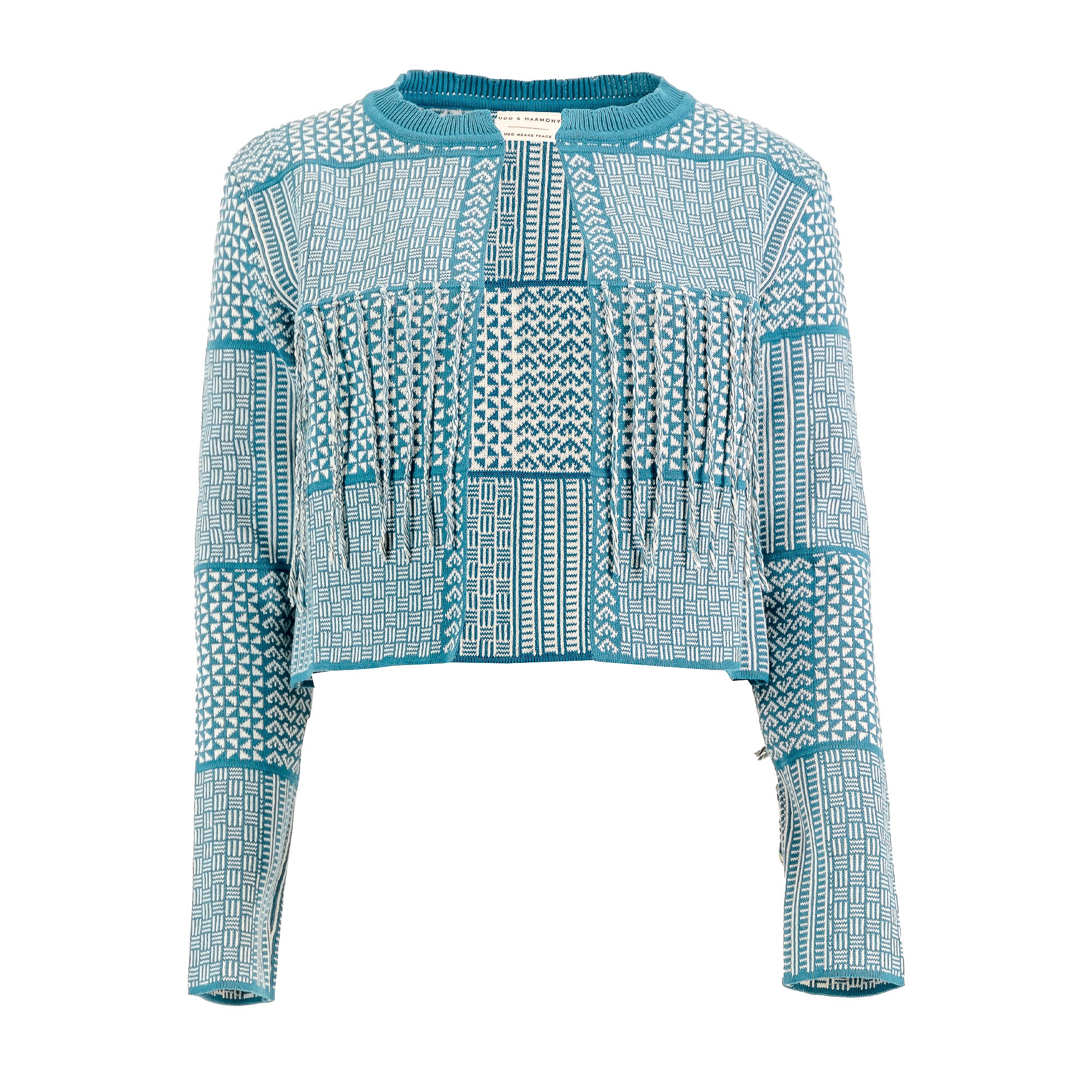 Teal_Fringed_Zuri_w_tassles_front_UDO_HARMONY