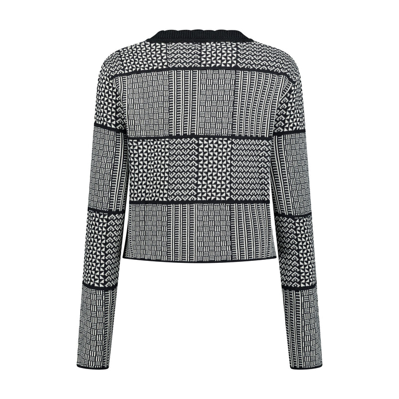 The Zuri | Fringeless - Black & Ecru