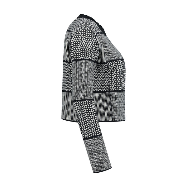 The Zuri | Fringeless - Black & Ecru