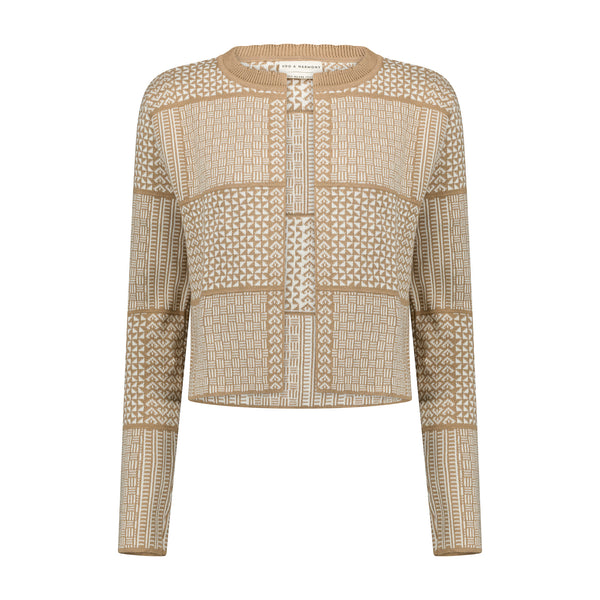 The Zuri | Fringeless - Camel & Ecru
