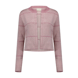 The Zuri | Fringeless - Dusty Pink & Ecru