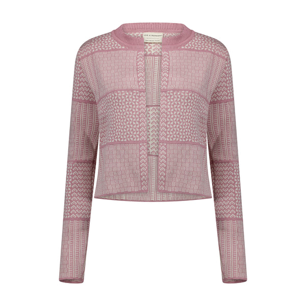 The Zuri | Fringeless - Dusty Pink & Ecru
