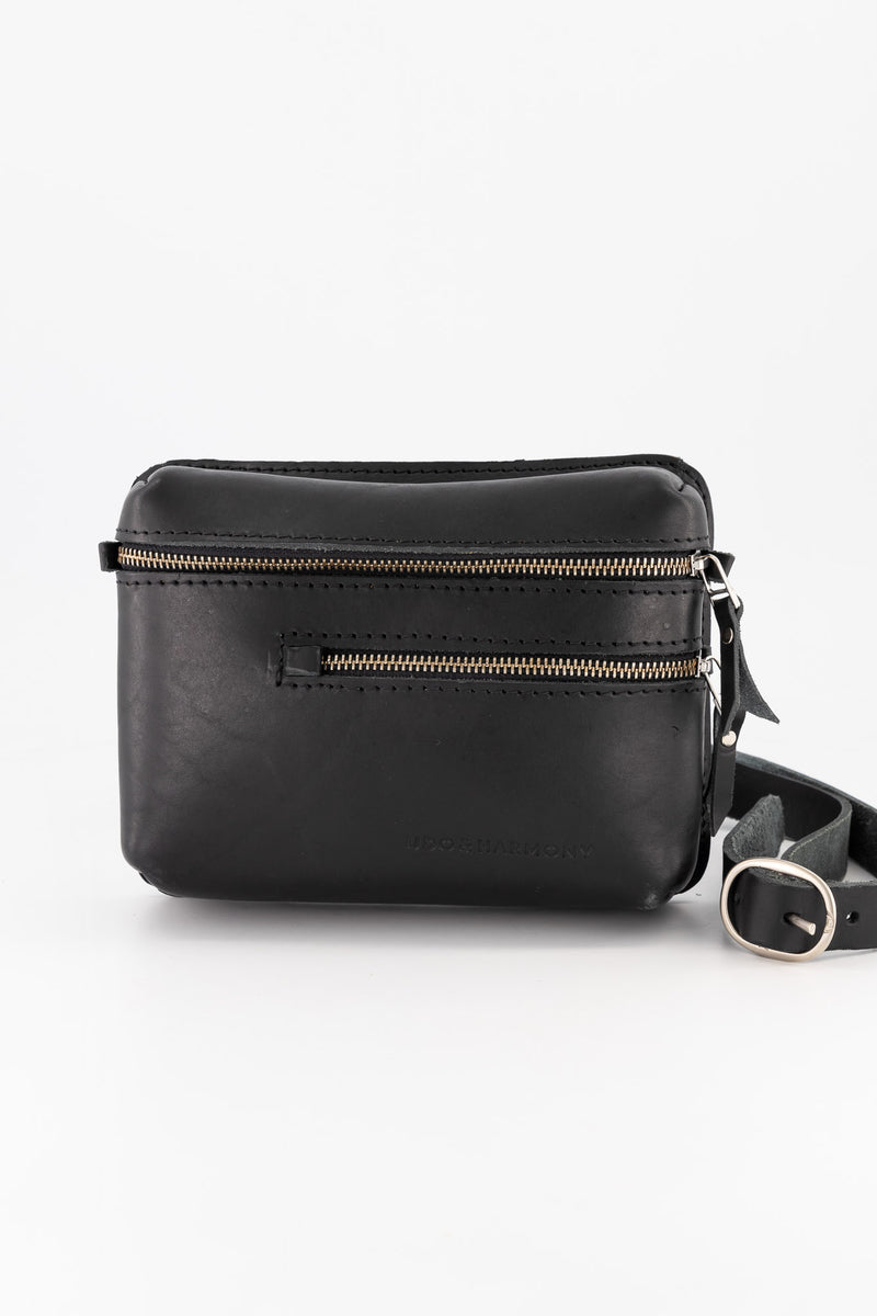 The Khaya Leather Waistbag - Black