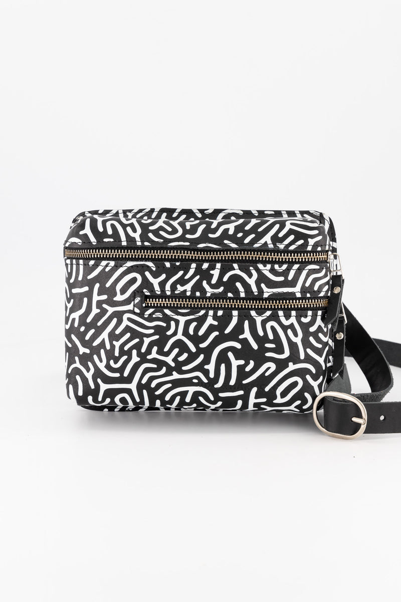 The Khaya Leather Waistbag - The Encounter Print