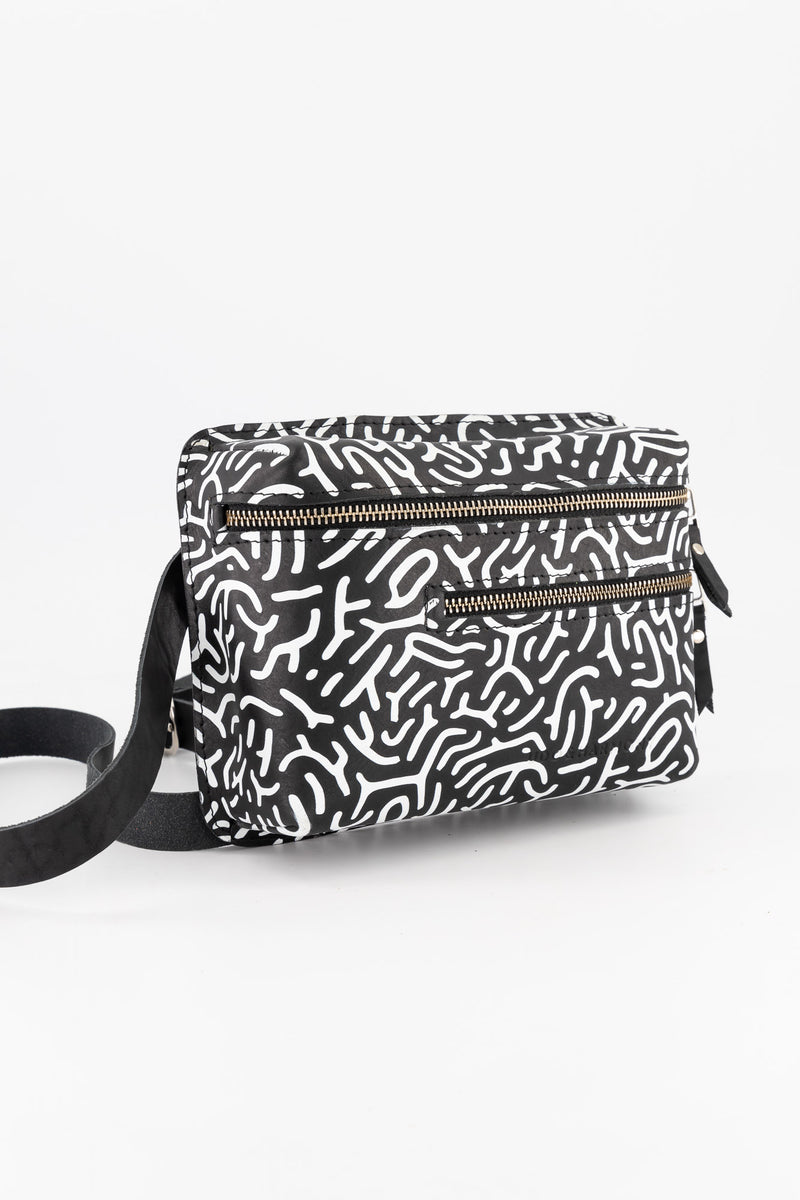 The Khaya Leather Waistbag - The Encounter Print