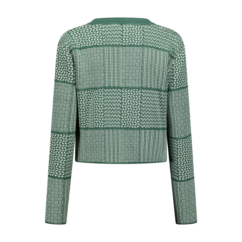 The Zuri | Fringeless - Sage & Ecru
