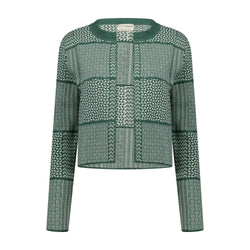 The Zuri | Fringeless - Sage & Ecru
