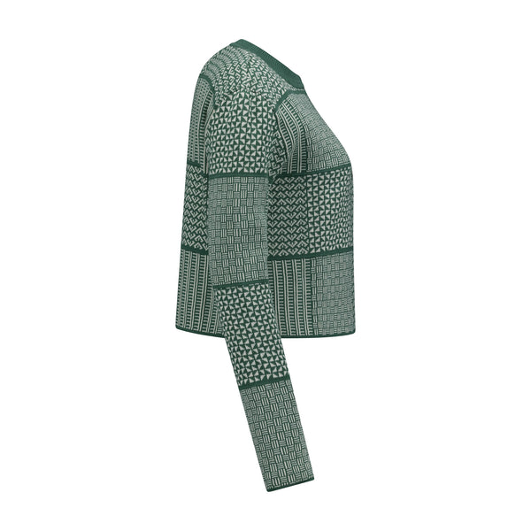 The Zuri | Fringeless - Sage & Ecru