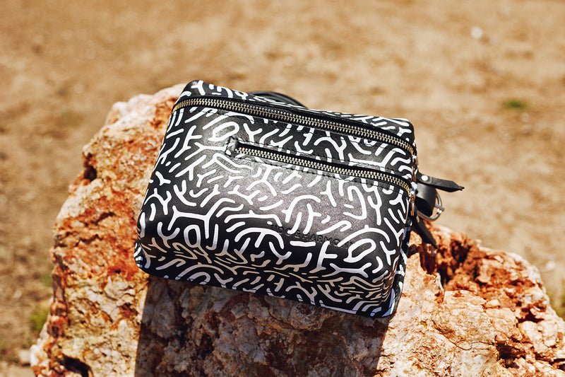 The Khaya Leather Waistbag - The Encounter Print