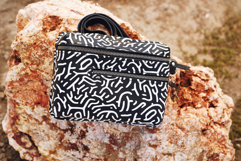 The Khaya Leather Waistbag - The Encounter Print